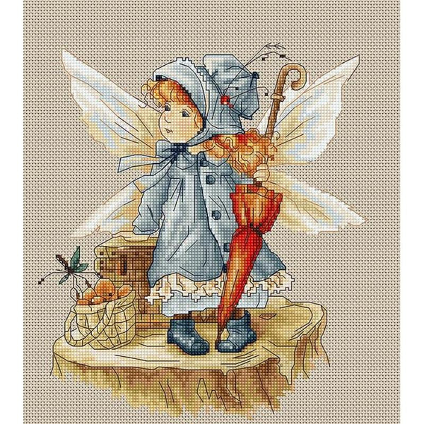 Counted Cross stitch kit Fairy Luca-S DIY Unprinted canvas - DIY-craftkits