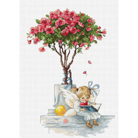 Counted Cross stitch kit Roses Luca-S DIY Unprinted canvas - DIY-craftkits