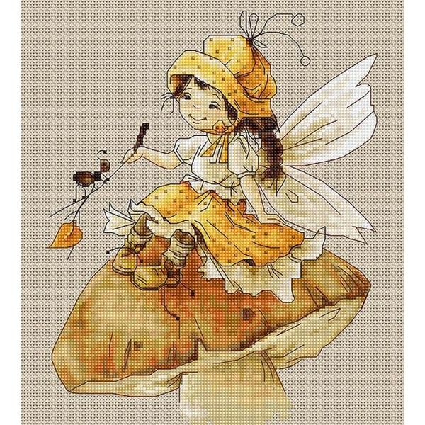 Counted Cross stitch kit Fairy Luca-S DIY Unprinted canvas - DIY-craftkits