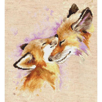 Counted Cross stitch kit Fox Luca-S DIY Unprinted canvas - DIY-craftkits