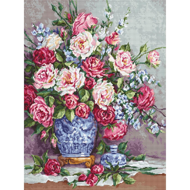 Gobelin kit Tapestry kit Roses Luca-S DIY Unprinted canvas - DIY-craftkits