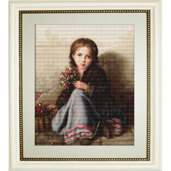 Counted Cross stitch kit Portrait of a girl Luca-S DIY Unprinted canvas - DIY-craftkits