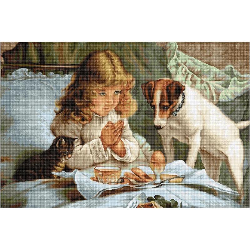 Counted Cross stitch kit Prayer Luca-S DIY Unprinted canvas - DIY-craftkits