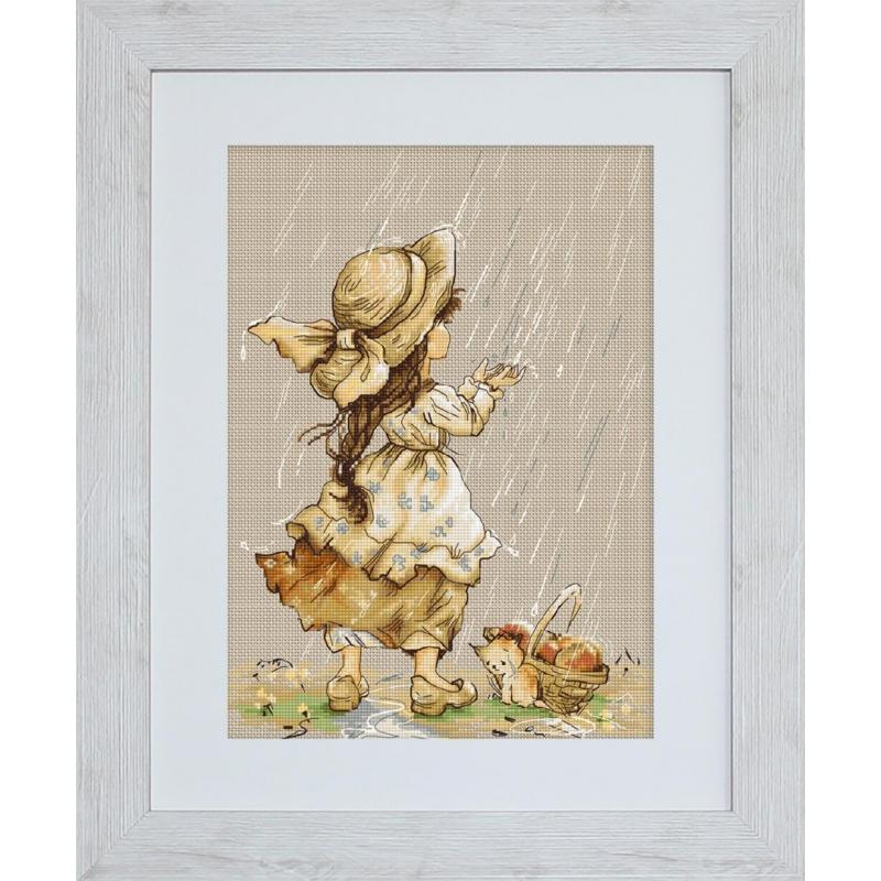 Counted Cross stitch kit Summer rain Luca-S DIY Unprinted canvas - DIY-craftkits