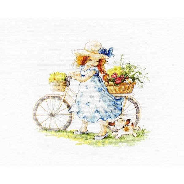Counted Cross stitch kit Ride Luca-S DIY Unprinted canvas - DIY-craftkits