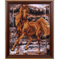 Bead embroidery kit Horse DIY Beadwork Beading Bead stitching - DIY-craftkits