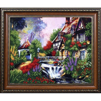 Bead embroidery kit Fabulous landscape DIY Beadwork Beading Bead stitching - DIY-craftkits