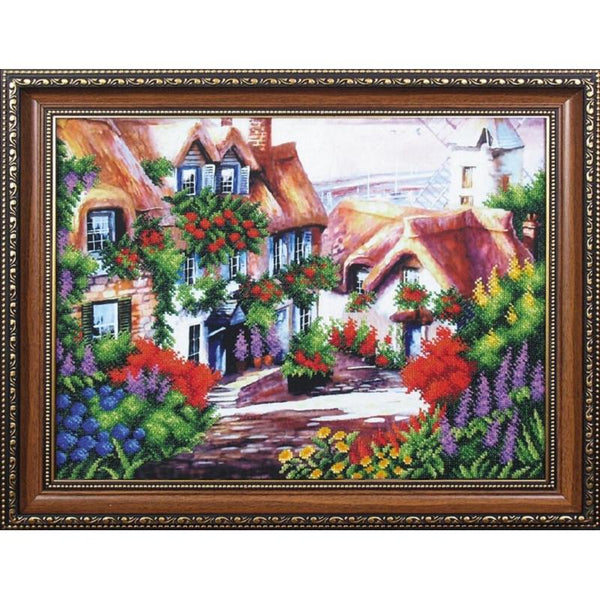 Bead embroidery kit Fabulous landscape DIY Beadwork Beading Bead stitching - DIY-craftkits