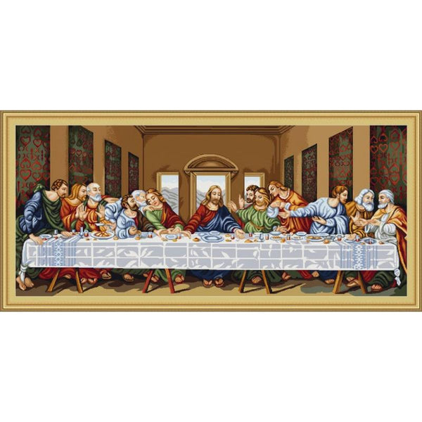 Counted Cross stitch kit Last supper Luca-S DIY Unprinted canvas - DIY-craftkits