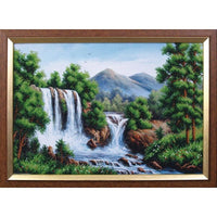 Bead embroidery kit Waterfall in the mountains DIY Beadwork Beading Bead stitching - DIY-craftkits