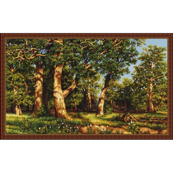 Counted Cross stitch kit Oak Grove Luca-S DIY Unprinted canvas - DIY-craftkits