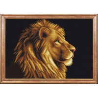 Bead embroidery kit Lion DIY Beadwork Beading Bead stitching - DIY-craftkits