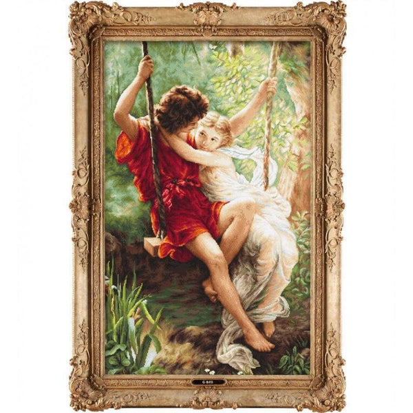 Counted Cross stitch kit Spring of lovers Luca-S DIY Unprinted canvas - DIY-craftkits