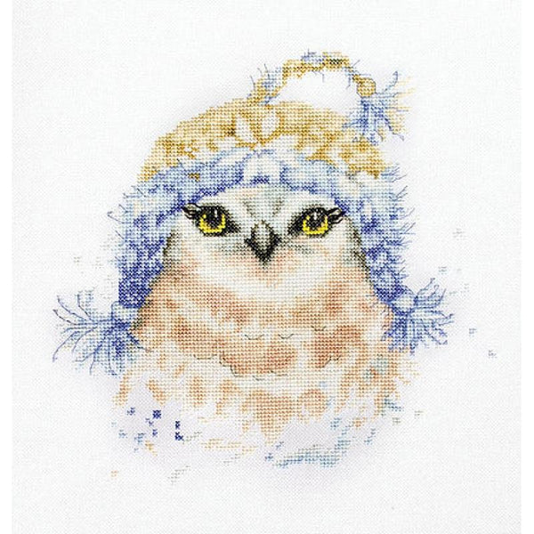 Counted Cross stitch kit Owl Luca-S DIY Unprinted canvas - DIY-craftkits