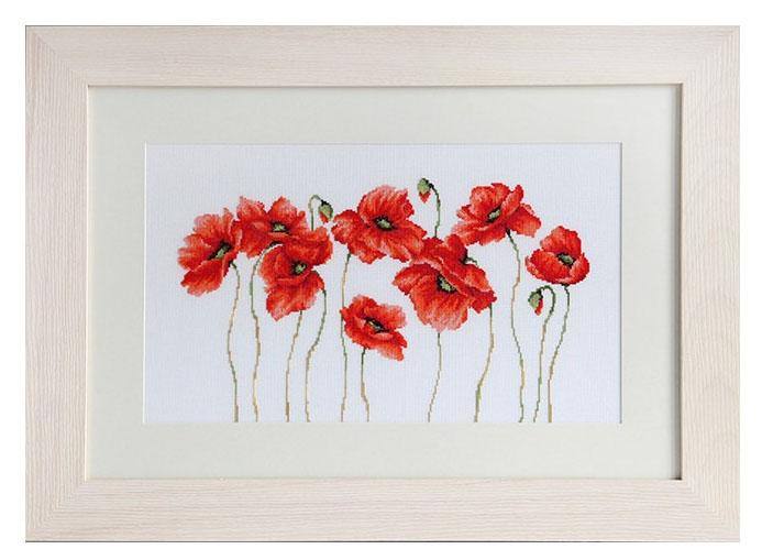 Counted Cross stitch kit Poppies Luca-S DIY Unprinted canvas - DIY-craftkits