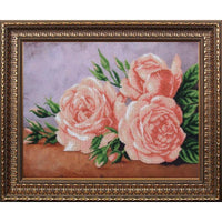 Bead embroidery kit Roses DIY Beadwork Beading Bead stitching - DIY-craftkits