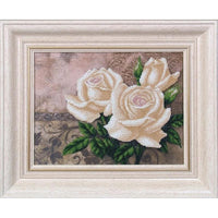 Bead embroidery kit Roses DIY Beadwork Beading Bead stitching - DIY-craftkits