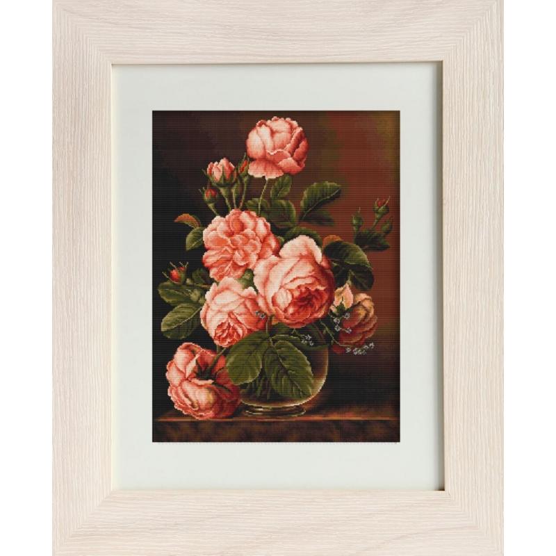 Counted Cross stitch kit Roses Luca-S DIY Unprinted canvas - DIY-craftkits