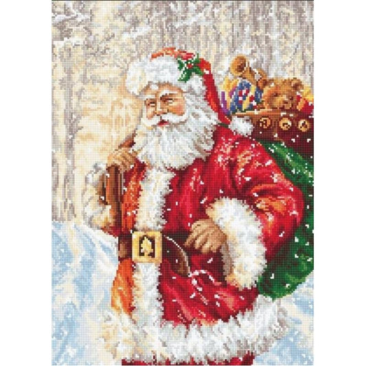 Counted Cross stitch kit Santa Claus Luca-S DIY Unprinted canvas - DIY-craftkits