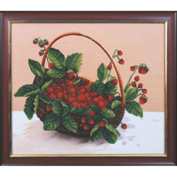 Bead embroidery kit Wild berry DIY Beadwork Beading Bead stitching - DIY-craftkits