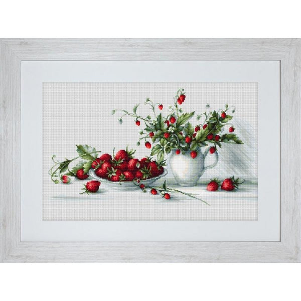 Counted Cross stitch kit Strawberry Luca-S DIY Unprinted canvas - DIY-craftkits