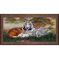 Bead embroidery kit Tigers DIY Beadwork Beading Bead stitching - DIY-craftkits