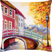 Tapestry Needlepoint pillow kit "Petrograd" DIY Printed canvas - DIY-craftkits