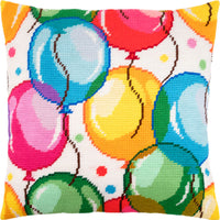 Tapestry Needlepoint pillow kit "Balloons" DIY Printed canvas - DIY-craftkits