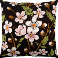 Tapestry Needlepoint pillow kit "Cherry color" DIY Printed canvas - DIY-craftkits