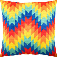 Tapestry Needlepoint pillow kit "Peru" DIY Printed canvas - DIY-craftkits