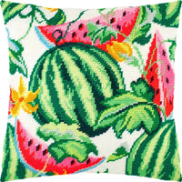 Tapestry Needlepoint pillow kit "Watermelons" DIY Printed canvas - DIY-craftkits