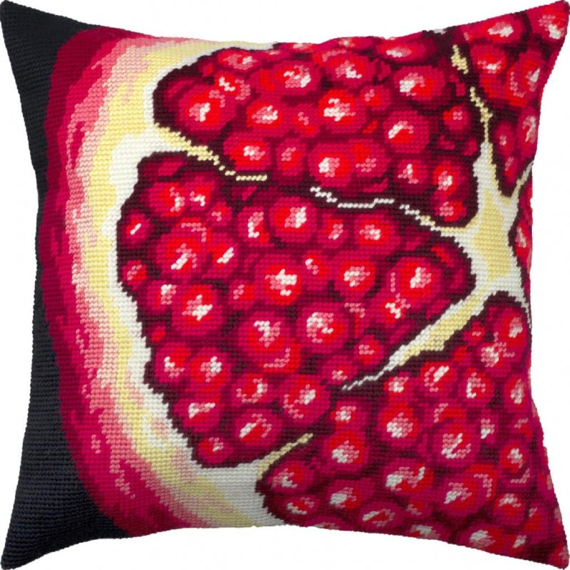 Tapestry Needlepoint pillow kit "Garnet" DIY Printed canvas - DIY-craftkits