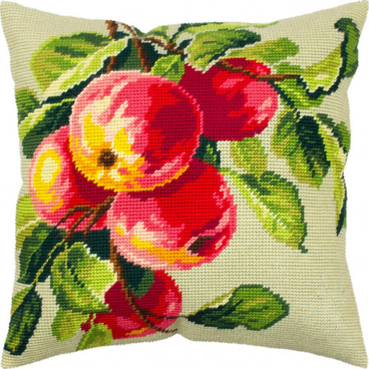 Tapestry Needlepoint pillow kit "Apple tree" DIY Printed canvas - DIY-craftkits